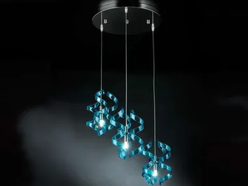 ASTRO - Crystal pendant lamp by Metal Lux - view 2